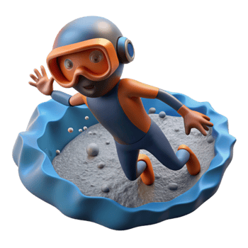 magnificent classic Diver Entering Water Cutout Splashing Surface Isolated png