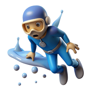 wonderful classic Diver Exiting Water Dripping Wet Cutout detailed png