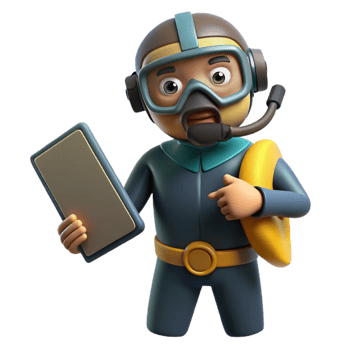 wonderful contemporary Diver Holding Dive Slate Cutout Underwater Communication original png