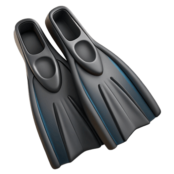 extraordinary abstract Diving Fins Black Rubber Isolated Element high resolution png