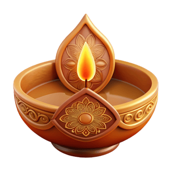 vibrant rustic Diwali Greetings Card Ornate Design Cutout Element exclusive png
