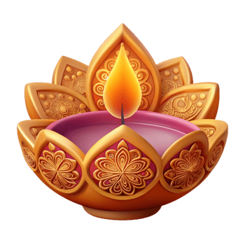 magnificent artistic Diwali Greetings Card Ornate Design Cutout Element high quality png