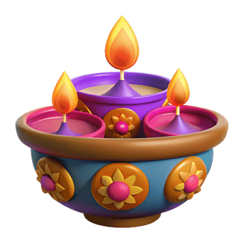 wonderful rustic Diwali Lights Festive Celebration Isolated professional png