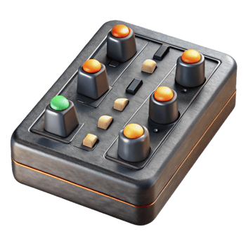 beautiful creative Dj Mixer Faders Close Up Isolated Cutout original png