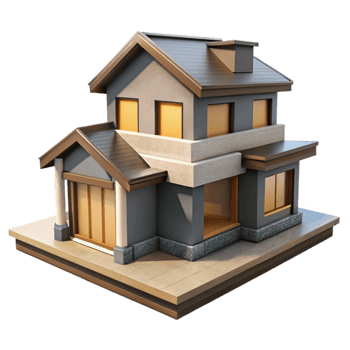 extraordinary abstract D Model of a Modern House Isolated professional png