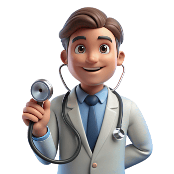 impressive contemporary Doctor Holding Stethoscope Front View Isolated authentic png