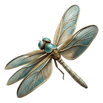 vibrant traditional Dragonfly Hovering in Air Cutout detailed png