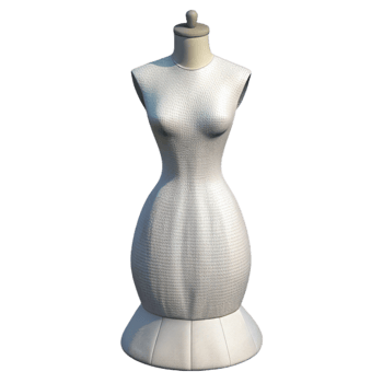 dramatic traditional Dress Form Mannequin White Isolated genuine png