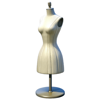 serene abstract Dress Form Mannequin White Isolated original png