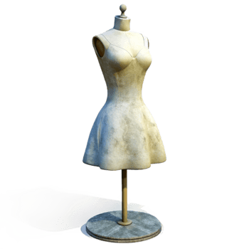 elegant minimalist Dress Form Mannequin White Isolated authentic png