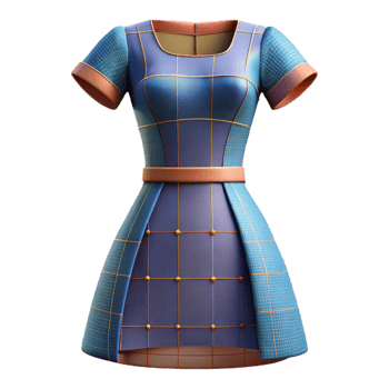impressive contemporary Dress Pattern with Detailed Instructions Isolated png