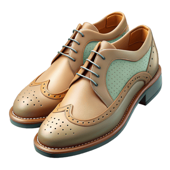 extraordinary abstract Dress Shoes with Wingtip Detail Isolated detailed png
