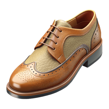 beautiful classic Dress Shoes with Wingtip Detail Isolated genuine png