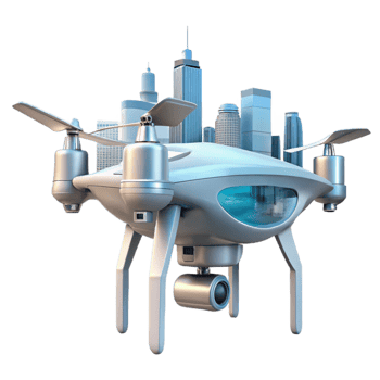 stunning abstract Drone Against City Skyline Transparent original png