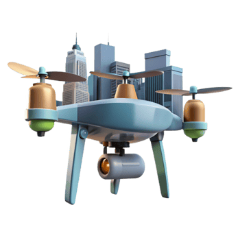 magnificent vintage Drone Against City Skyline Transparent genuine png