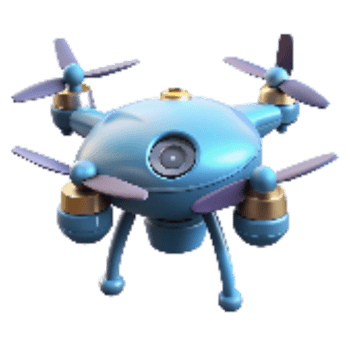 serene creative Drone Ascending Vertically Isolated premium png