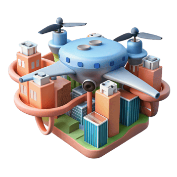 stunning artistic Drone Capturing Cityscape Footage Cutout authentic png