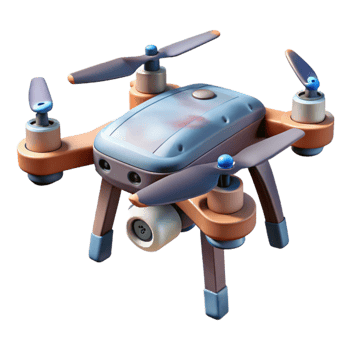 elegant creative Drone Capturing Footage Side Angle Isolated genuine png