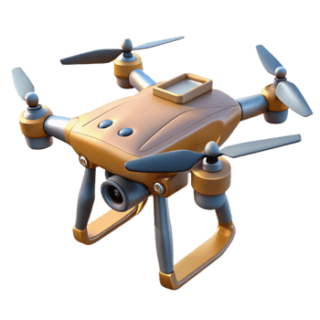 elegant vintage Drone in Action Isolated Cutout premium png