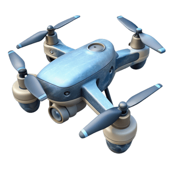 Drone in Birdseye View Transparent Background png