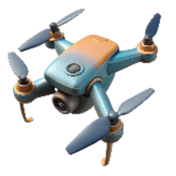 beautiful contemporary Drone in Fast Descent Cutout Element high quality png