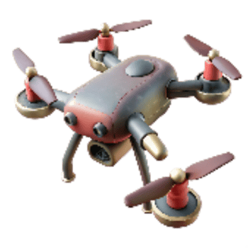 serene abstract Drone in Fast Descent Cutout Element exclusive png