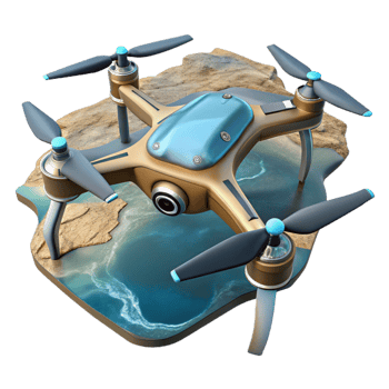 extraordinary classic Drone in Flight Over Green Fields Cutout high quality png