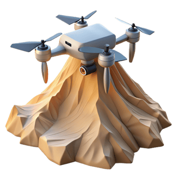 stunning contemporary Drone in Flight Over Green Fields Cutout detailed png