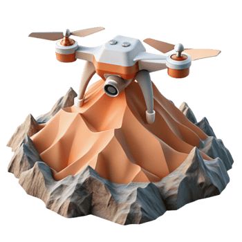 stunning classic Drone in Flight Over Green Fields Cutout professional png