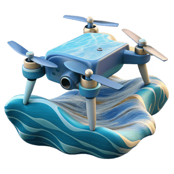 impressive minimalist Drone in Flight Over Green Fields Cutout professional png