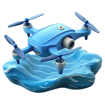 elegant vintage Drone in Flight Over Green Fields Cutout premium png