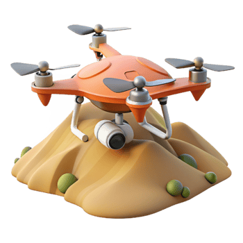 extraordinary rustic Drone in Flight Over Green Fields Cutout png