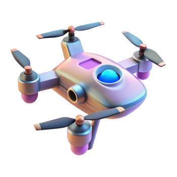 wonderful rustic Drone in Motion Blur Transparent Background premium png