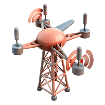 wonderful rustic Drone Inspection of Cell Tower Isolated authentic png