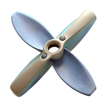 impressive minimalist Drone Propeller Blade Detail Transparent Background professional png