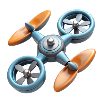 elegant modern Drone Propellers Spinning Isolated Element professional png
