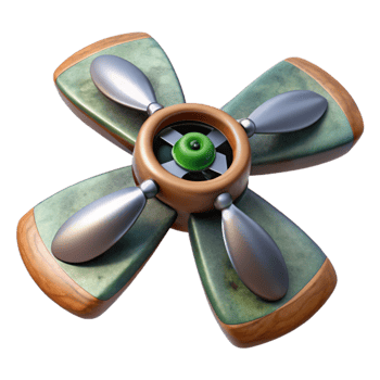 impressive minimalist Drone Propeller with Detailed Texture Isolated exclusive png