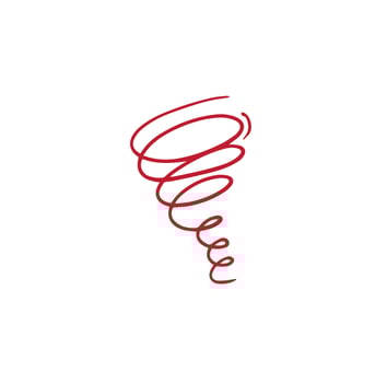 spiral handdrawn curl element vector