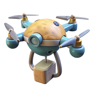 impressive traditional Drone with Attached Payload Release Mechanism Cutout high resolution png