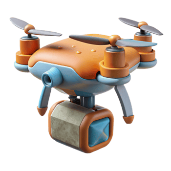 dramatic abstract Drone with Attached Payload Release Mechanism Cutout genuine png