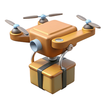 impressive rustic Drone with Attached Sensor Cutout png