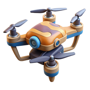dramatic abstract Drone with Attached Sensor Cutout genuine png