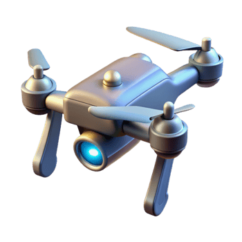stunning rustic Drone with Attached Spotlight Transparent Background exclusive png