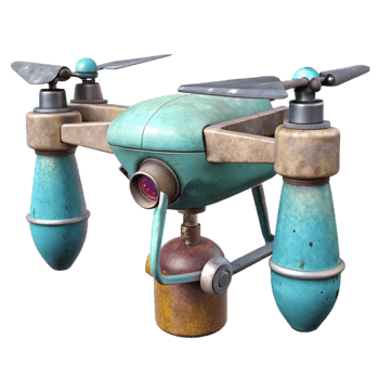 magnificent artistic Drone with Attached Spraying System Isolated high quality png