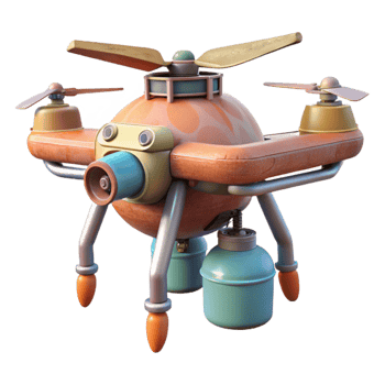 extraordinary classic Drone with Attached Spraying System Isolated high resolution png