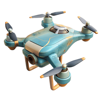 elegant vintage Drone with Autonomous Navigation Transparent Background exclusive png
