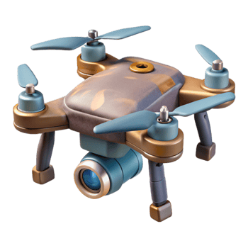 stunning rustic Drone with Camera Attached Cutout high resolution png