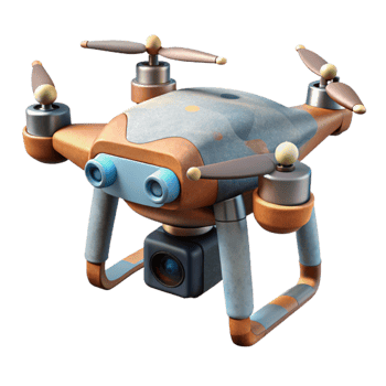 magnificent modern Drone with Camera Attached Cutout premium png
