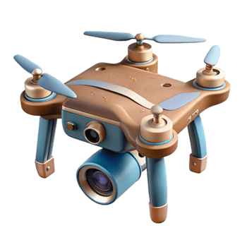 extraordinary abstract Drone with Camera Capturing Panoramic View Isolated png