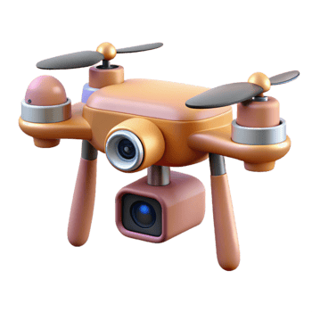 stunning contemporary Drone with Camera Recording Footage Isolated authentic png